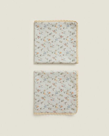 MINI FLORAL PRINT NAPKIN (PACK OF 2)