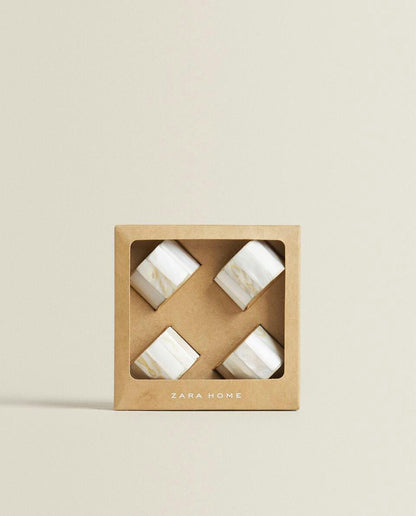 MOTHER-OF-PEARL NAPKIN RINGS (PACK OF 4)