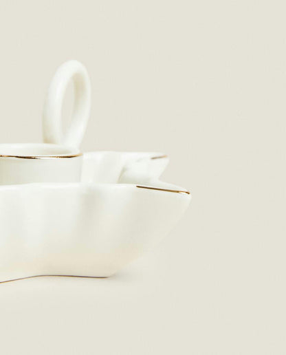 CHRISTMAS STAR CANDLEHOLDER WITH RIM