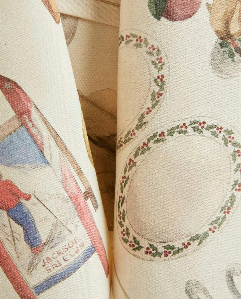 PACK OF COTTON CHRISTMAS DINNER TEA TOWELS (PACK OF 2)