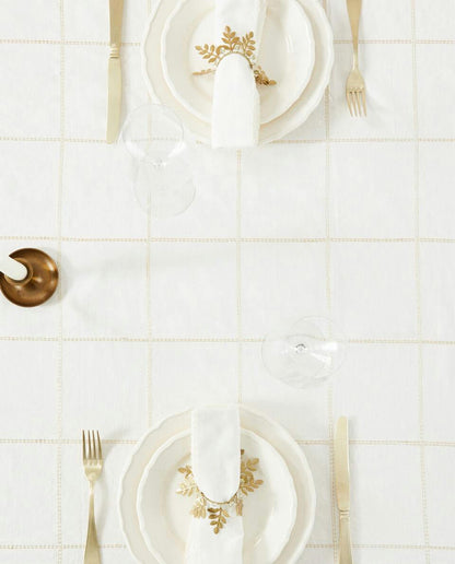 CHRISTMAS CHAIN LINEN TABLECLOTH