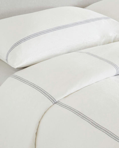STRIPED LINEN DUVET COVER