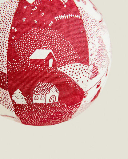CHRISTMAS PATCHWORK BAUBLE DECORATION
