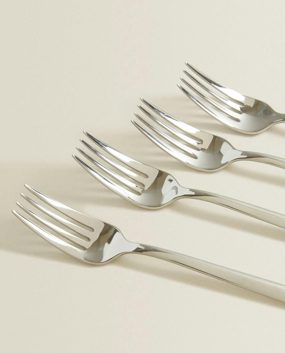 BOX OF 4 SHINY STEEL FORKS