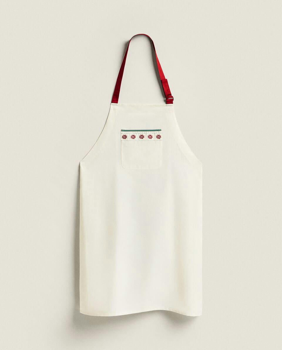 ADULT CHRISTMAS COTTON AND LINEN APRON