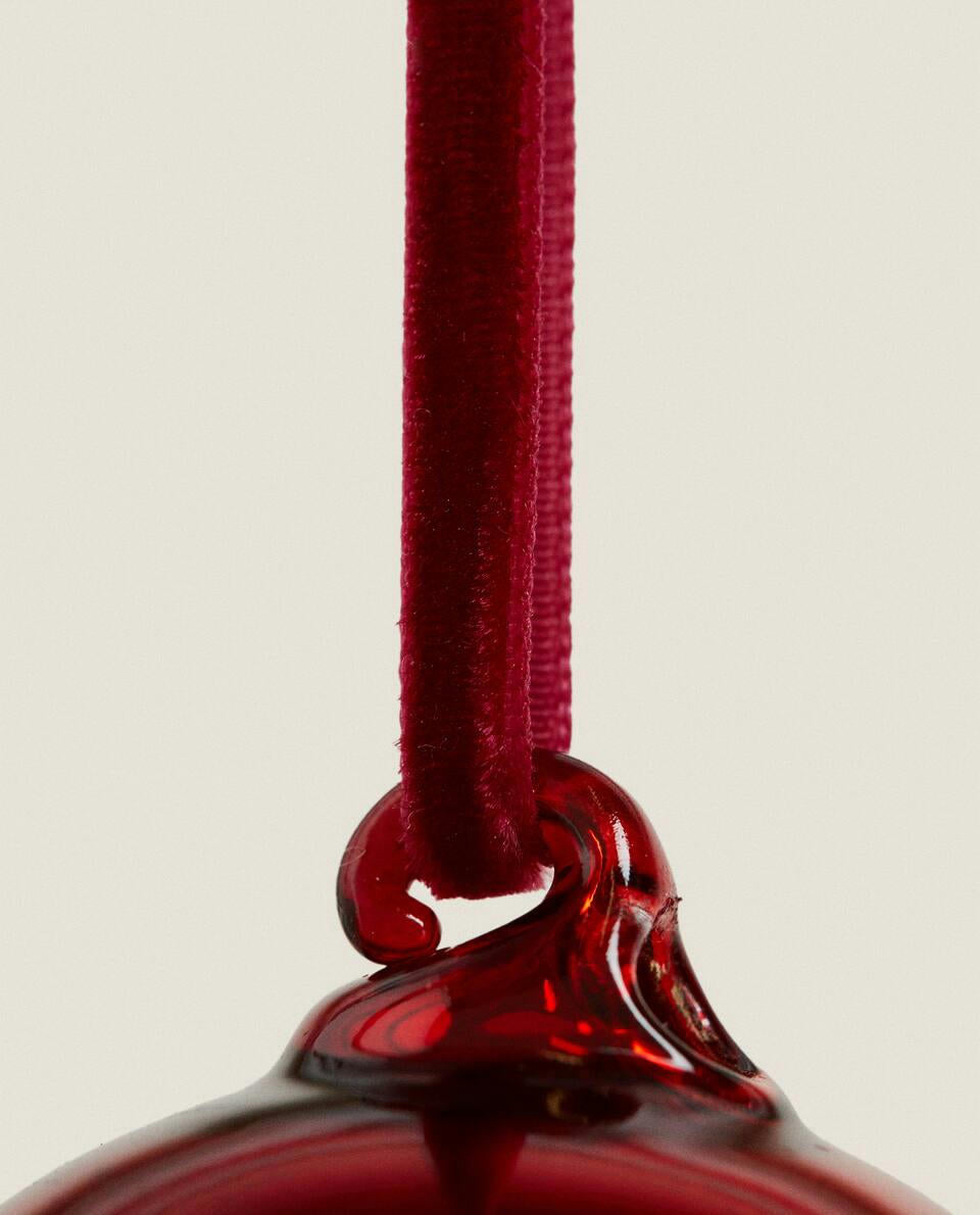 SPARKLY GLASS CHRISTMAS BAUBLE DECORATION