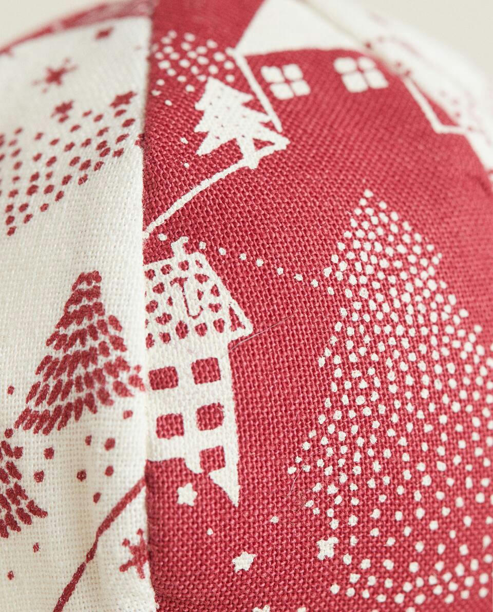 PACK OF CHRISTMAS PATCHWORK BAUBLE DECORATIONS (PACK OF 2)