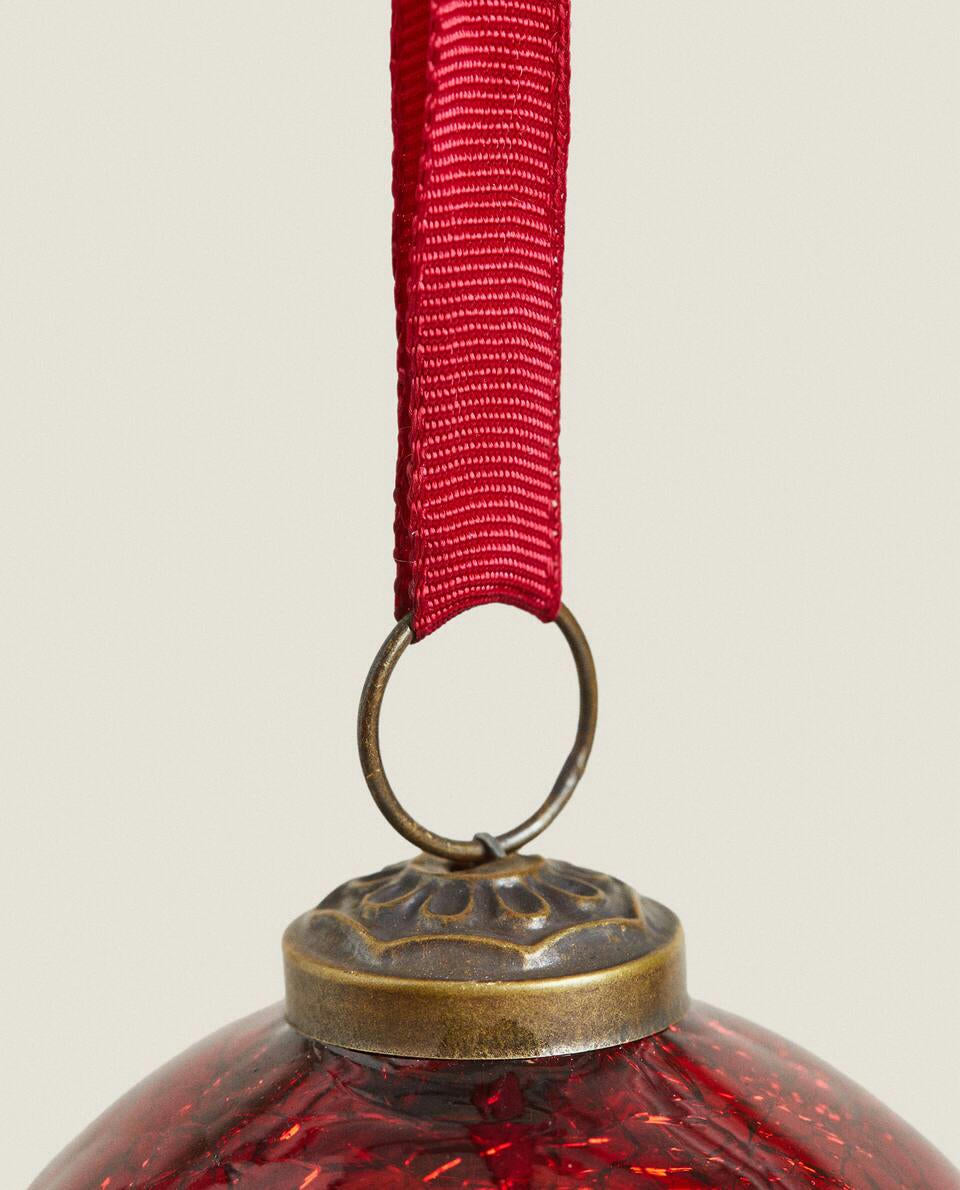 RED CHRISTMAS BAUBLE DECORATION