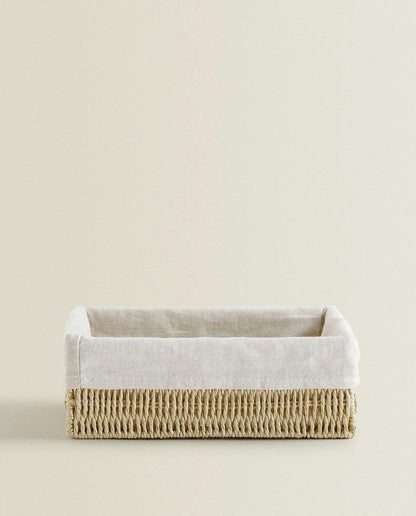 RECTANGULAR FABRIC INTERIOR BASKET