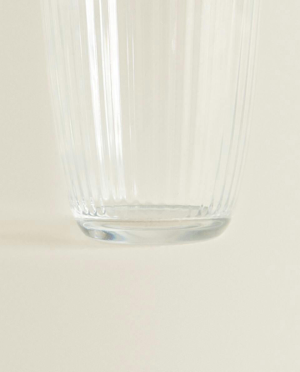 LINE GLASS SOFT DRINK TUMBLER