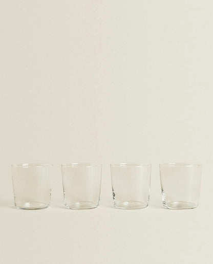 GLASS SOFT DRINK TUMBLERS (PACK OF 4)