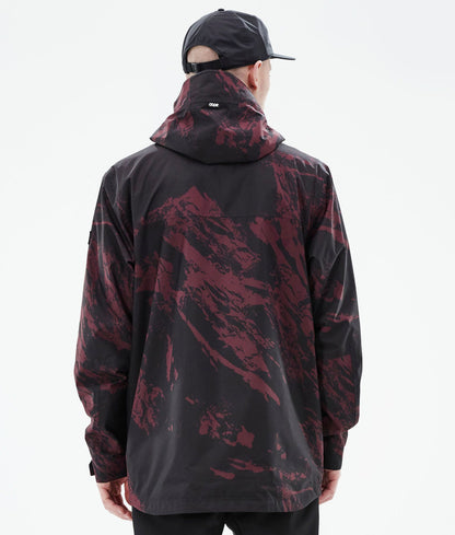 Outdoor Jacket For Men Paint Burgundy