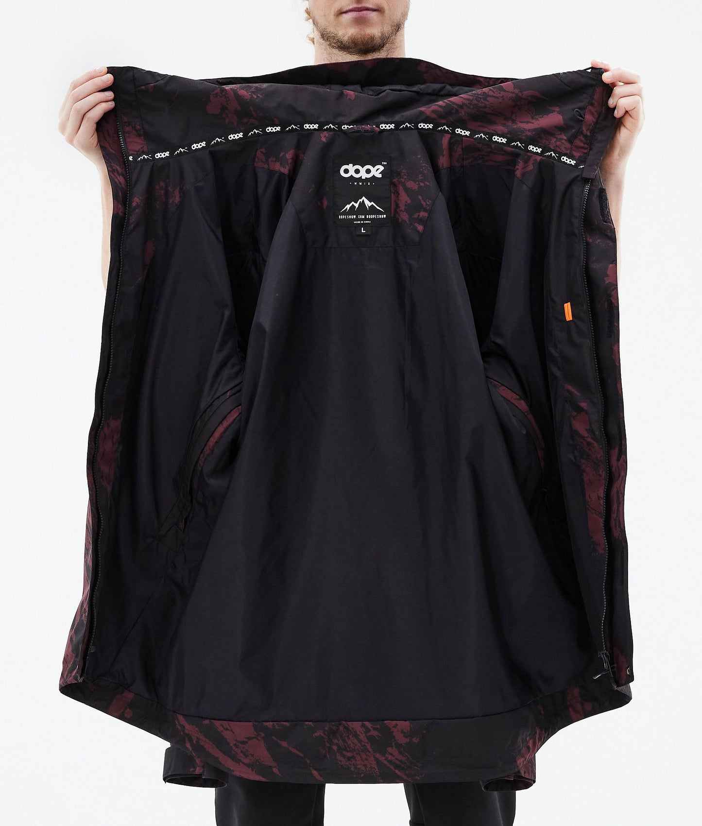 Outdoor Jacket For Men Paint Burgundy