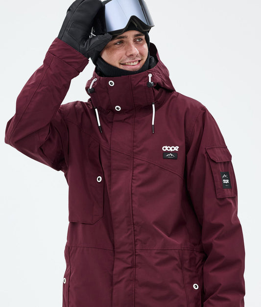 Snowboard Jacket For Men Burgundy