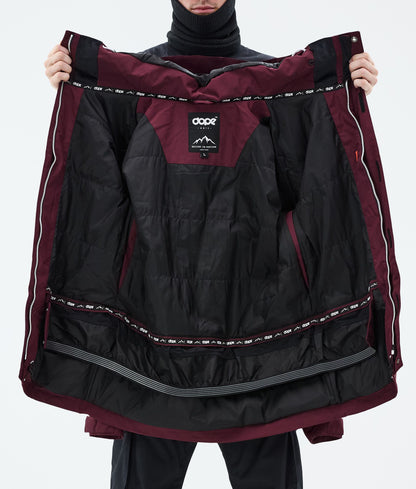 Snowboard Jacket For Men Burgundy