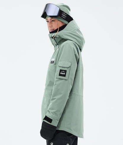 Snowboard Jacket For Women Faded Green