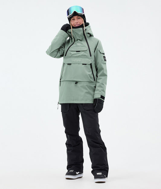 Snowboard Jacket For Women Faded Green