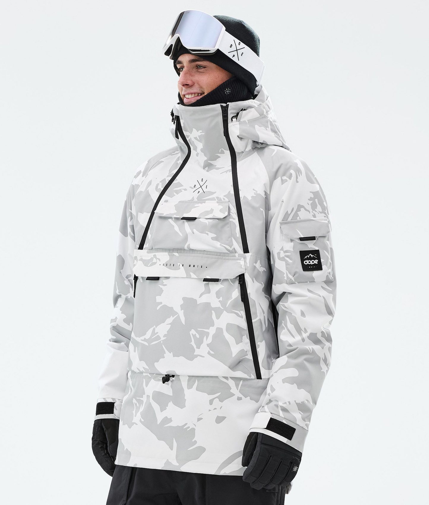 Snowboard Jacket For Men Grey Camo
