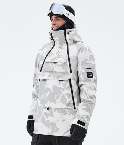 Snowboard Jacket For Men Grey Camo