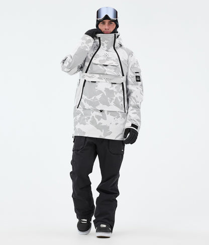 Snowboard Jacket For Men Grey Camo