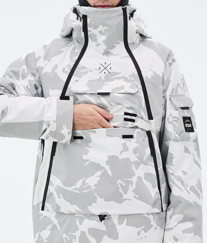 Snowboard Jacket For Men Grey Camo