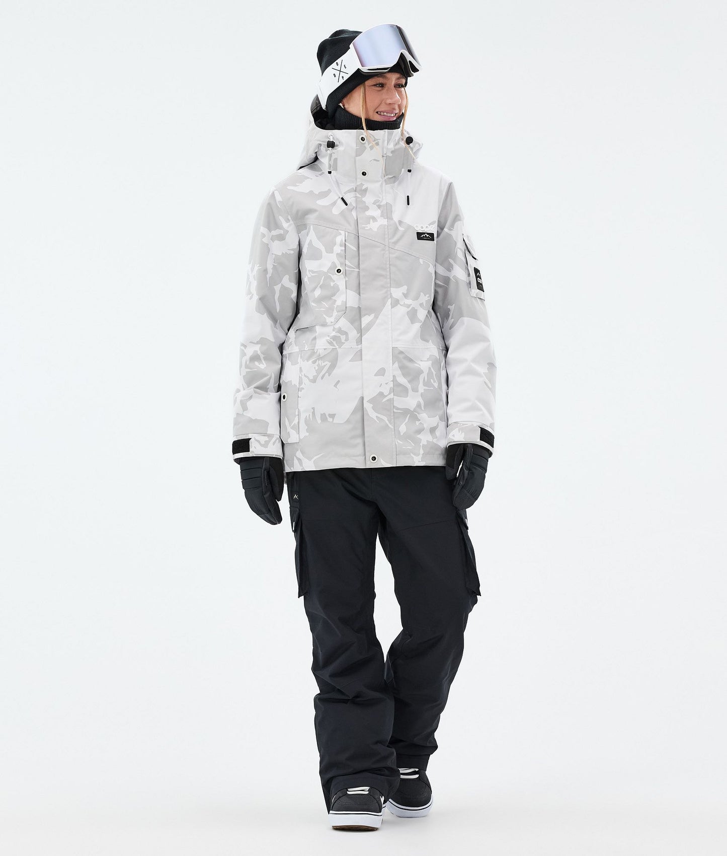 Snowboard Jacket For Women Grey Camo
