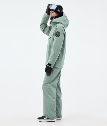 Snowboard Jacket For Women Faded Green