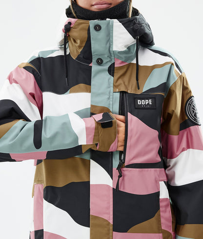 Snowboard Jacket For Women Shards Gold Muted Pink