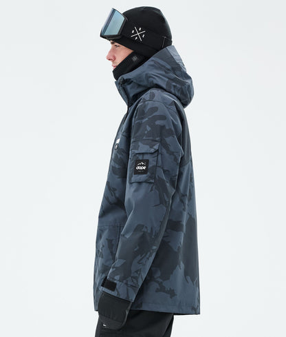Snowboard Jacket For Men Metal Blue Camo