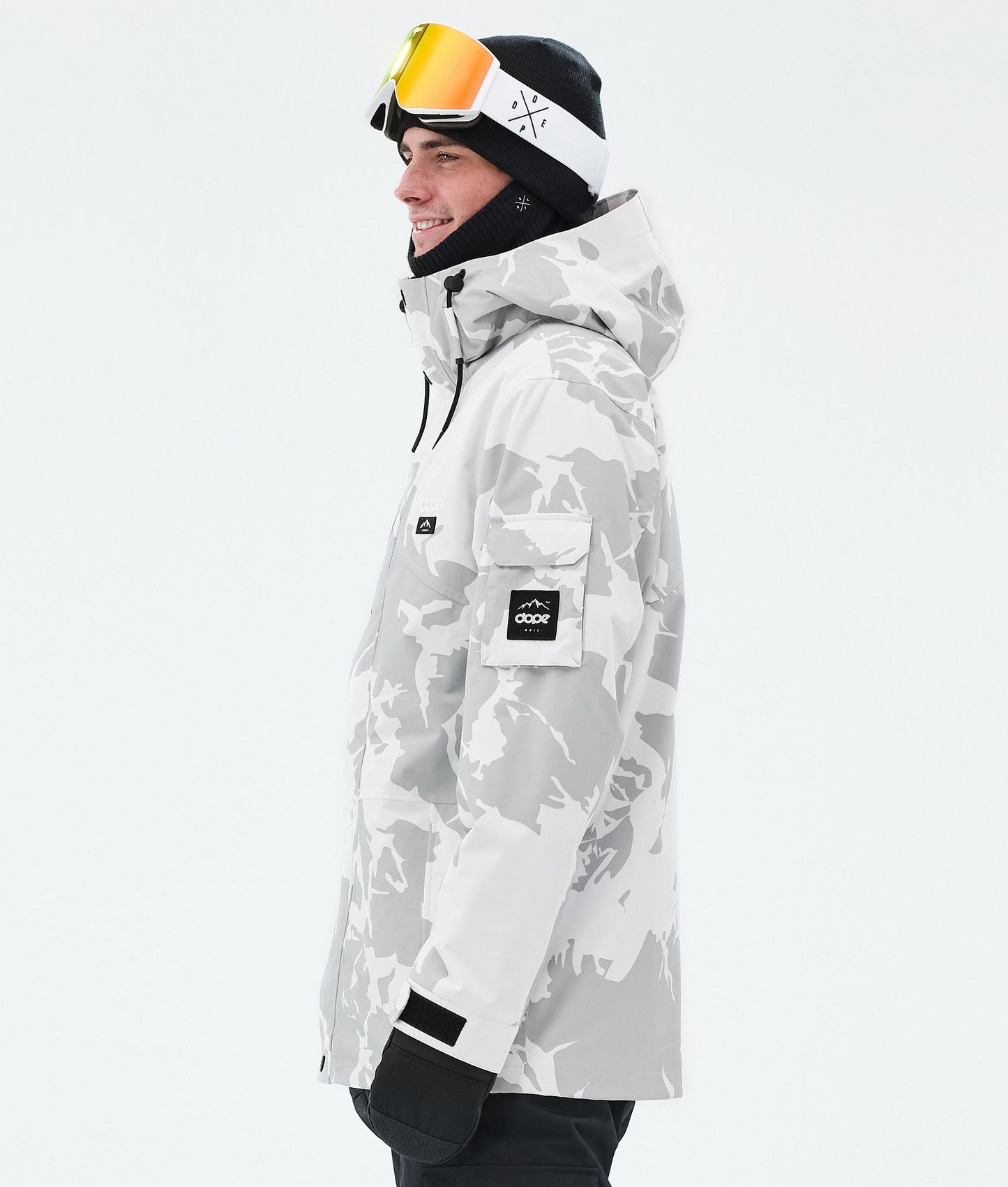 Snowboard Jacket For Men Grey Camo