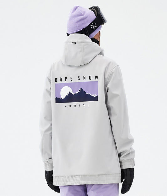 Snowboard Jacket For Women Silhouette Light Grey