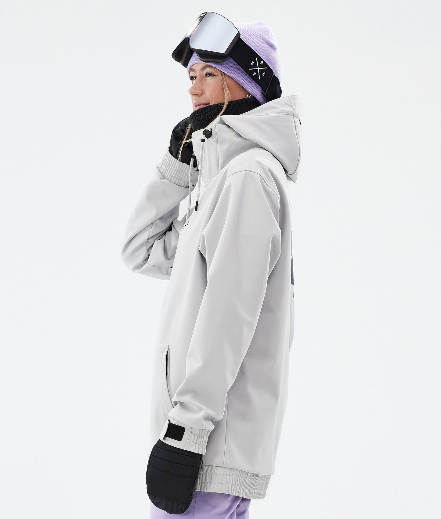 Snowboard Jacket For Women Silhouette Light Grey