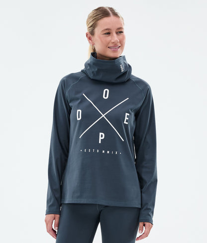 Base Layer Top For Women 2X-Up Metal Blue