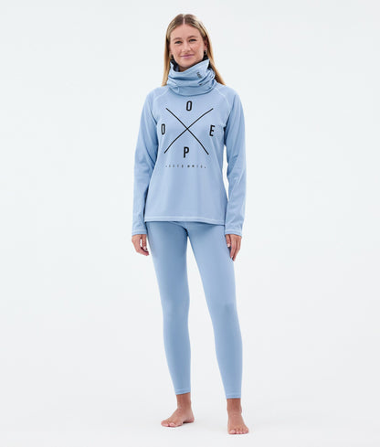 Base Layer Top For Women 2X-Up Light Blue