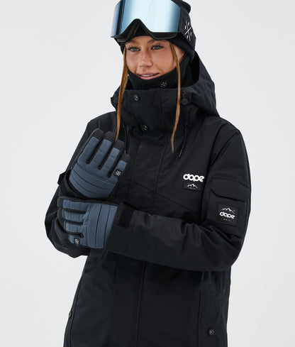 Ski Gloves Metal Blue