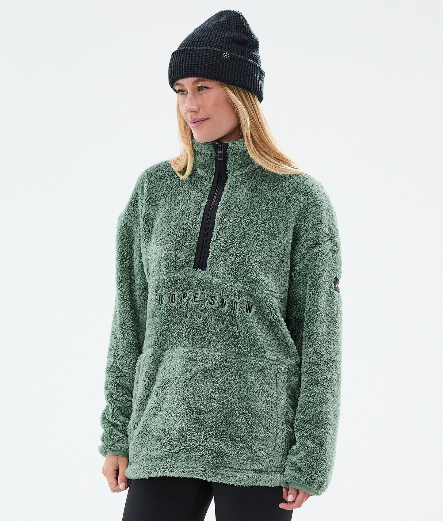 Fleece Sweater For Women Faded Green