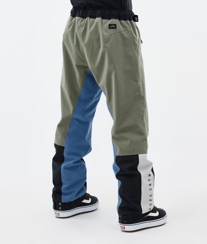 Snowboard Pants For Men Greenish/Light Grey/Black/Blue Steel