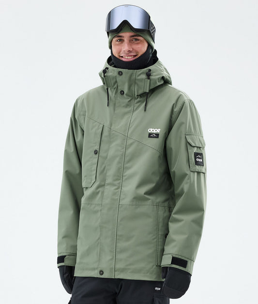 Snowboard Jacket For Men Moss Green