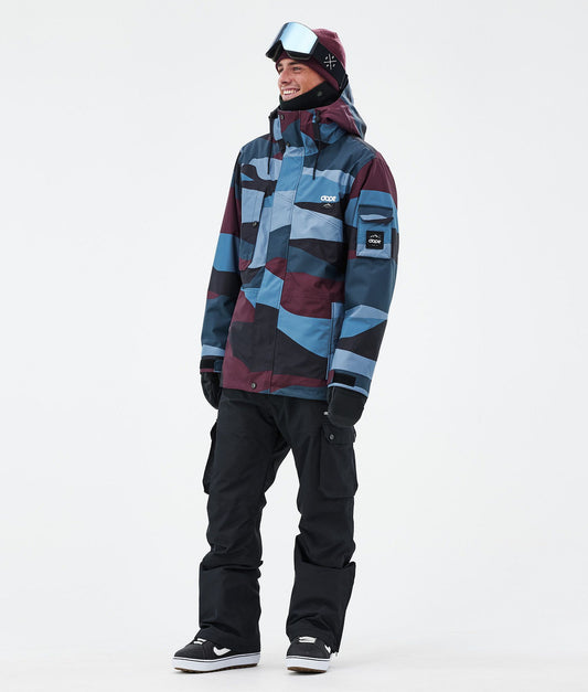 Snowboard Jacket For Men Shards Burgundy Blue
