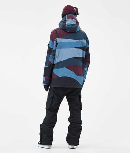 Snowboard Jacket For Men Shards Burgundy Blue