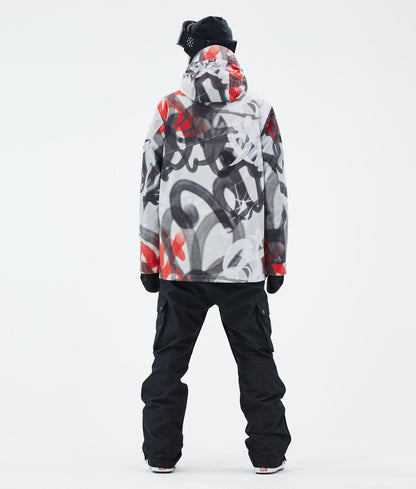 Snowboard Jacket For Men Spray Black Red