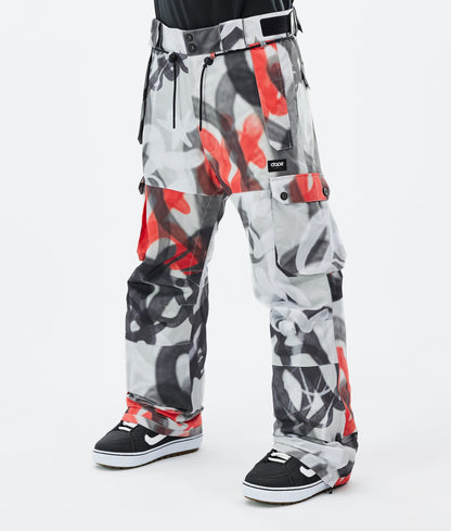 Snowboard Pants For Men Spray Black Red