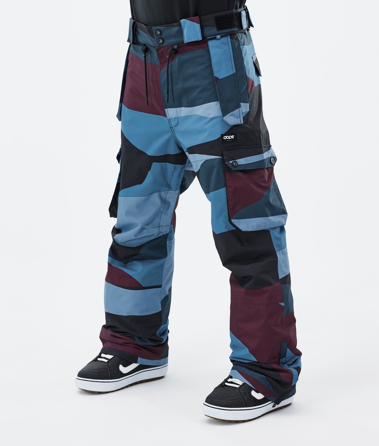 Snowboard Pants For Men Shards Burgundy Blue