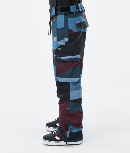 Snowboard Pants For Men Shards Burgundy Blue