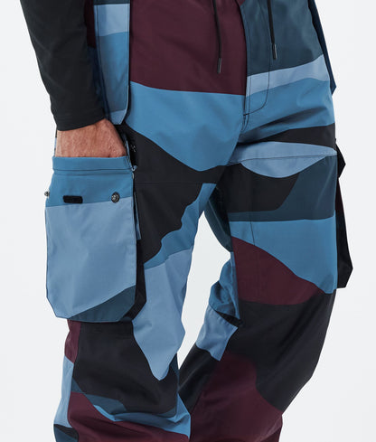 Snowboard Pants For Men Shards Burgundy Blue