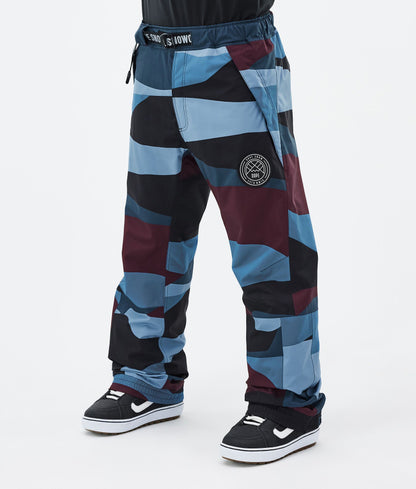 Snowboard Pants For Men Shards Burgundy Blue
