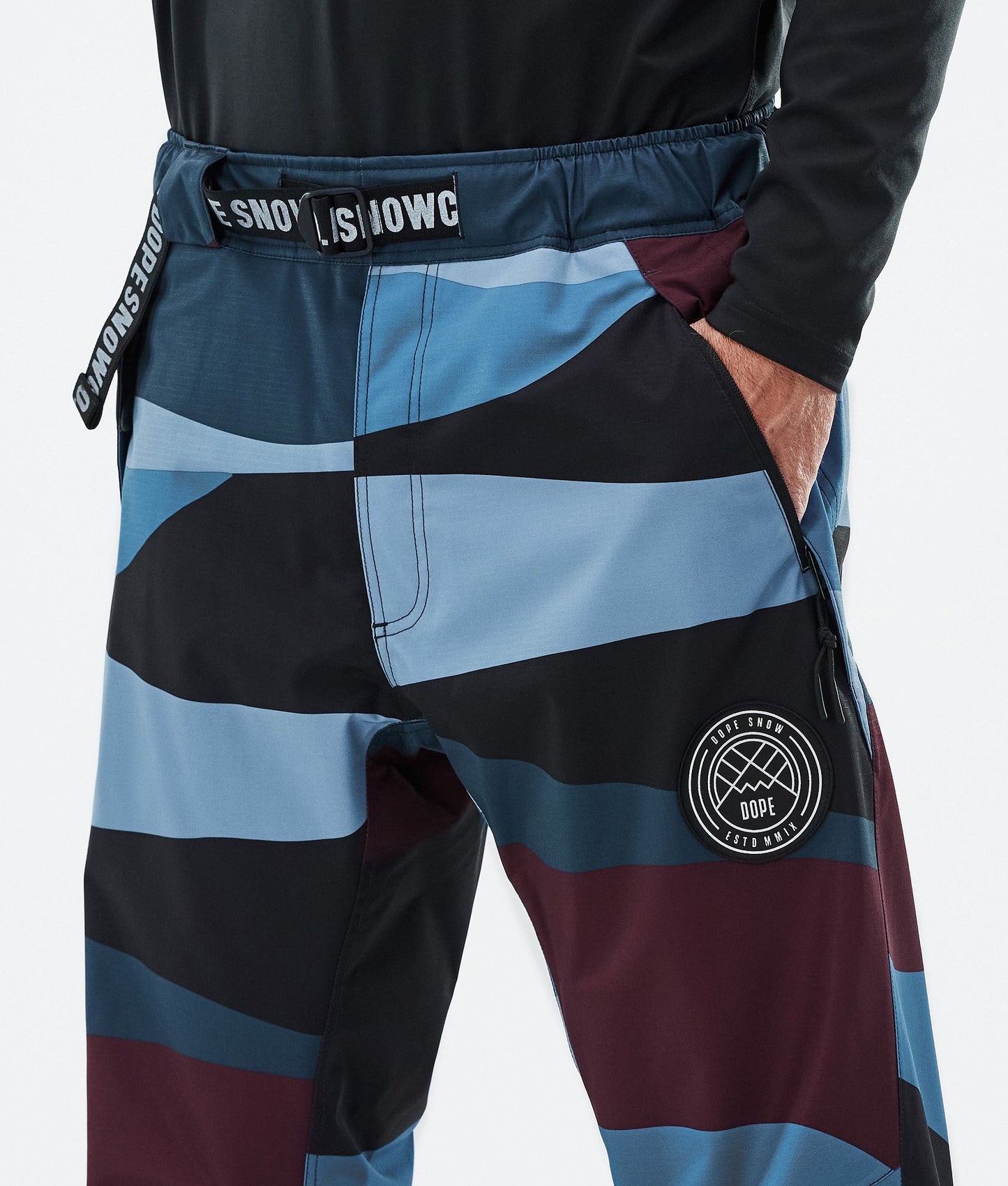 Snowboard Pants For Men Shards Burgundy Blue
