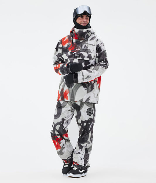 Snowboard Pants For Men Spray Black Red