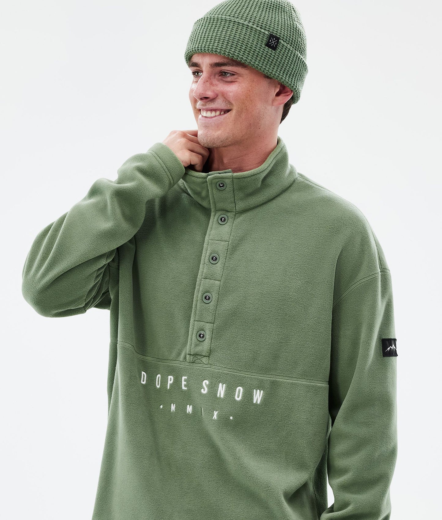 Fleece Sweater For Men Moss Green