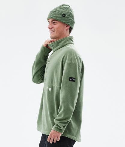 Fleece Sweater For Men Moss Green